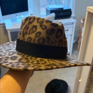 Wyeth by Todd Magill Leopard Print Hat with Black Band